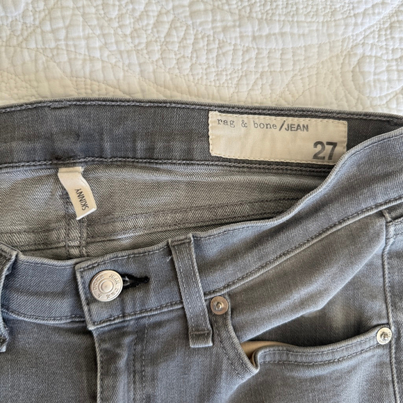 Rag & Bone Jean Skinny Buxton Grey Wash Women's Size 27 Stretch Denim Jeans - Picture 6 of 11